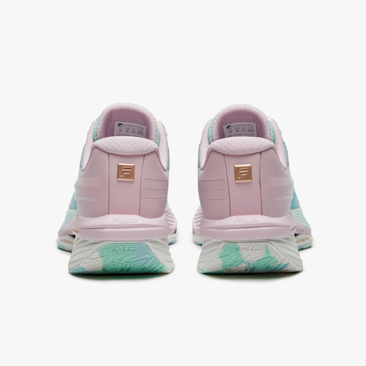 Легкие низкие кроссовки для бега SPEED 5 с амортизаторами FILA KIDS, синий/розовый/зеленый — фото 4