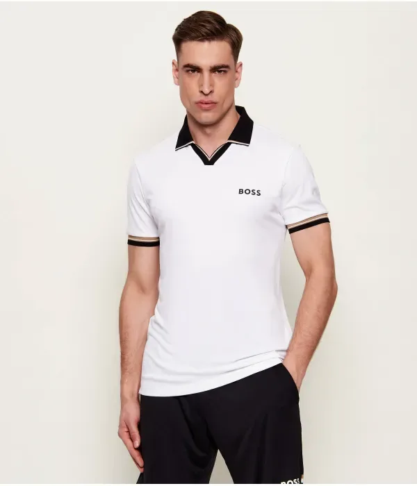 Поло PL_TOC Рассчитано на 2 порции slim fit Boss Green, белый