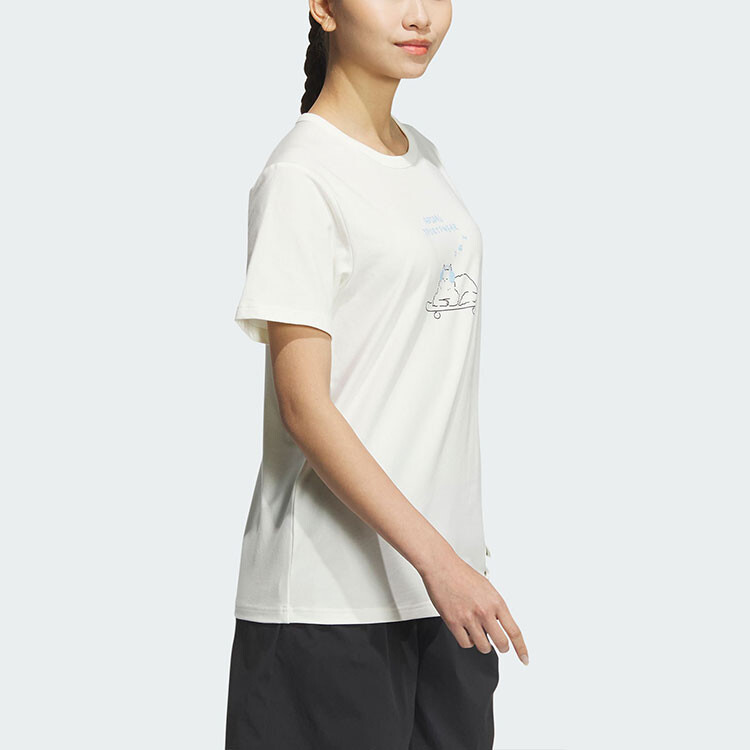 MBTI футболка женская кремово-белая Adidas — фото 2