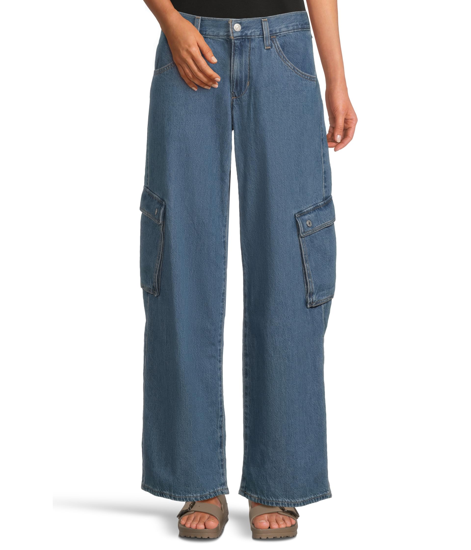 

Джинсы Levi's Womens Superlow Loose Cargo Denim, цвет All Over Blue
