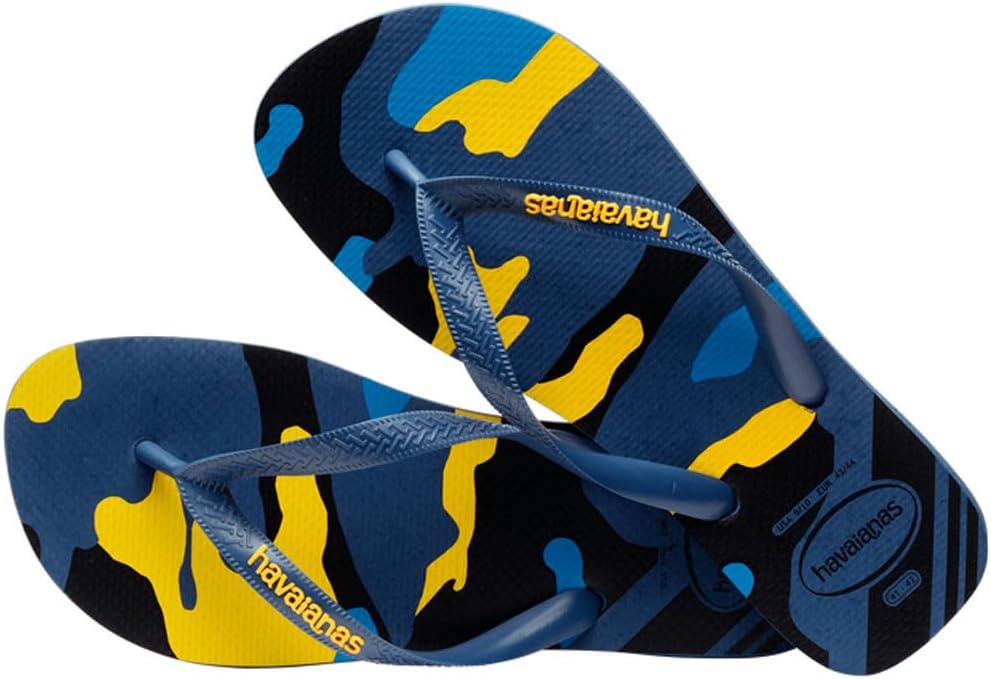 Мужские вьетнамки Havaianas Top с резиновым логотипом Filete, синий — фото 4