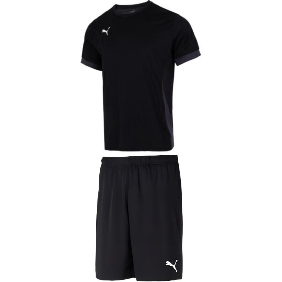 

Мужская повседневная спортивная одежда Puma, цвет Black top + black shorts