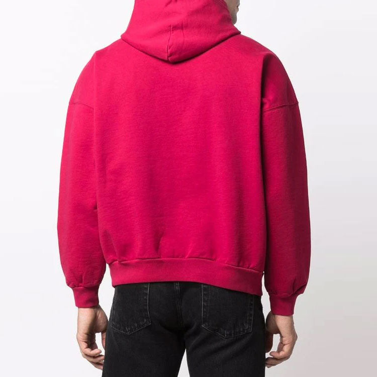 Худи Balenciaga Est. 1917 College Logo Print Hoodie Wide Fit 'Red', красный — фото 4