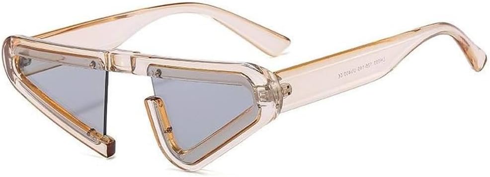 

Модные солнцезащитные очки «кошачий глаз» для женщин, панк-стиль, для мужчин, винтажные очки, роскошные солнцезащитные очки с защитой от УФ-излучения UV400 TVTBBVV, Champagne