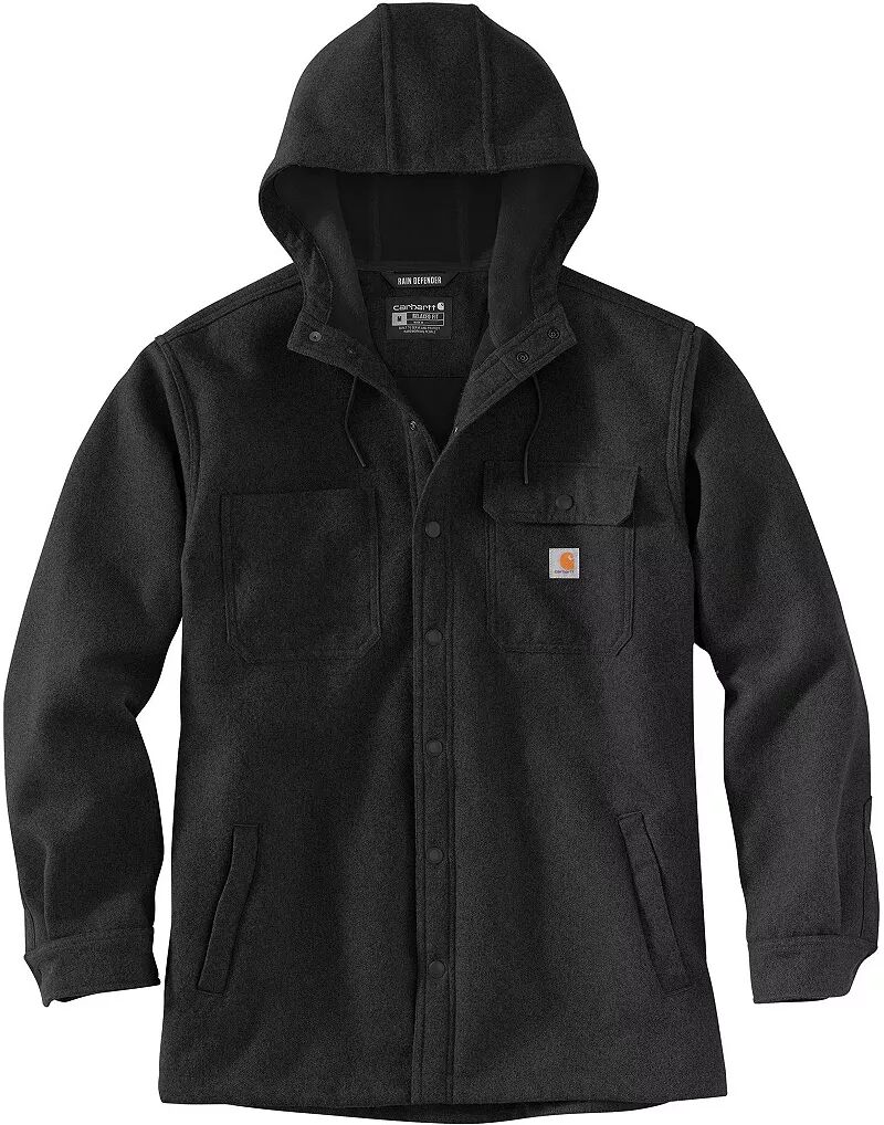 

Мужская куртка-рубашка с капюшоном Carhartt Rain Defender свободного покроя, черный