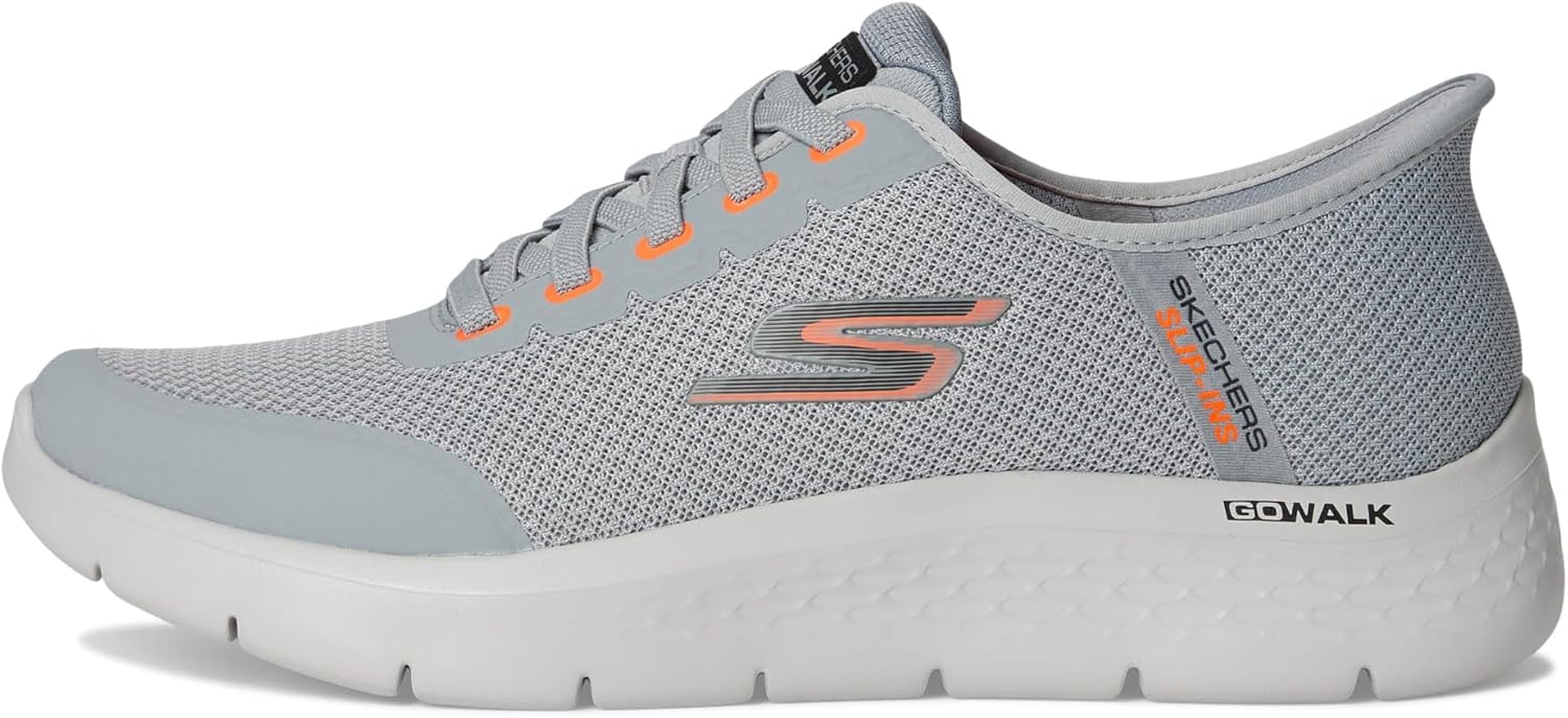 Мужские кроссовки для ходьбы Skechers Performance Slip-ins: GO Walk Flex-Netro, серый — фото 4