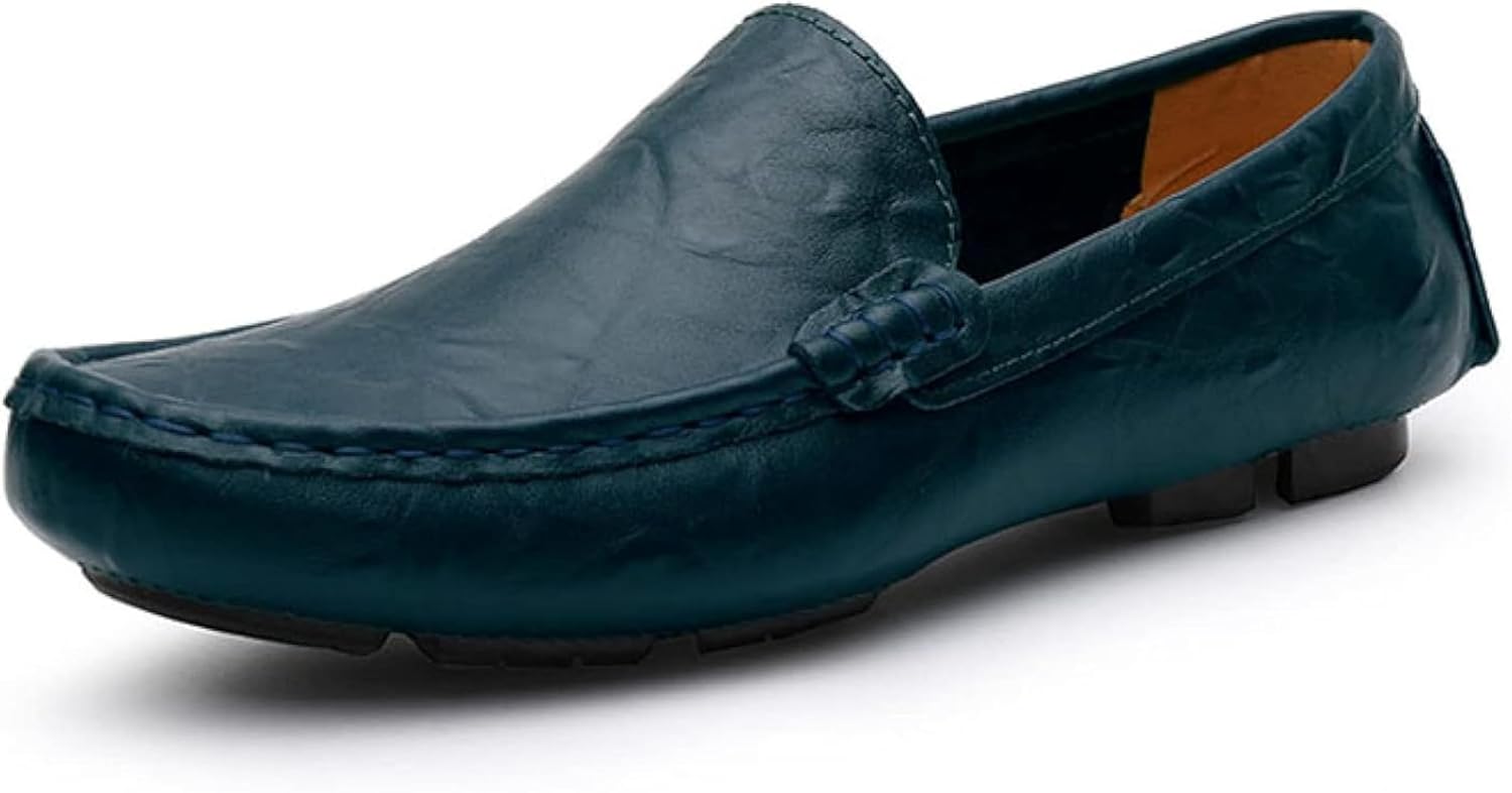 

Мужские повседневные лоферы для скейтборда OXCOWNIU, легкие офисные туфли на плоской подошве, мужские лоферы для прогулок, вождения и улицы, синий