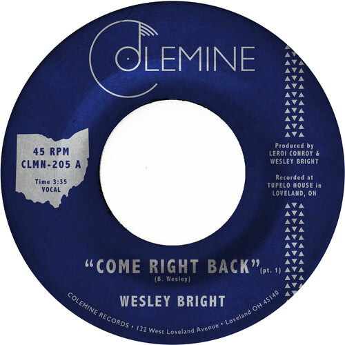 

Сингл 7" Bright, Wesley: Come Right Back