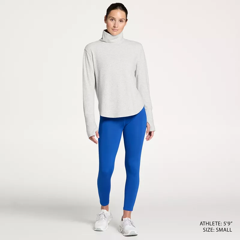 

Женский свитшот с воротником из плюша DSG, цвет Light Heather Grey