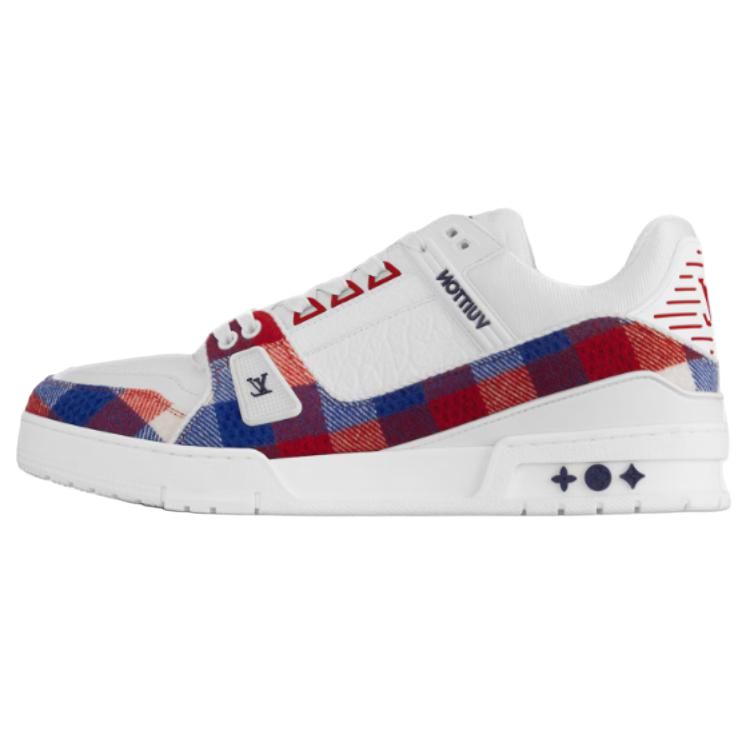 

Кроссовки LOUIS VUITTON Trainer Lifestyle Shoes Men Low-top White/Red, белый/красный