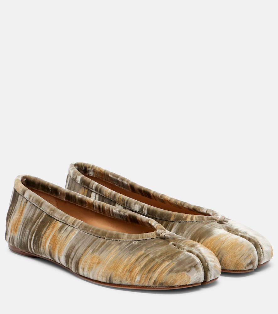 Балетки таби из бархата Maison Margiela, Petrified Oak