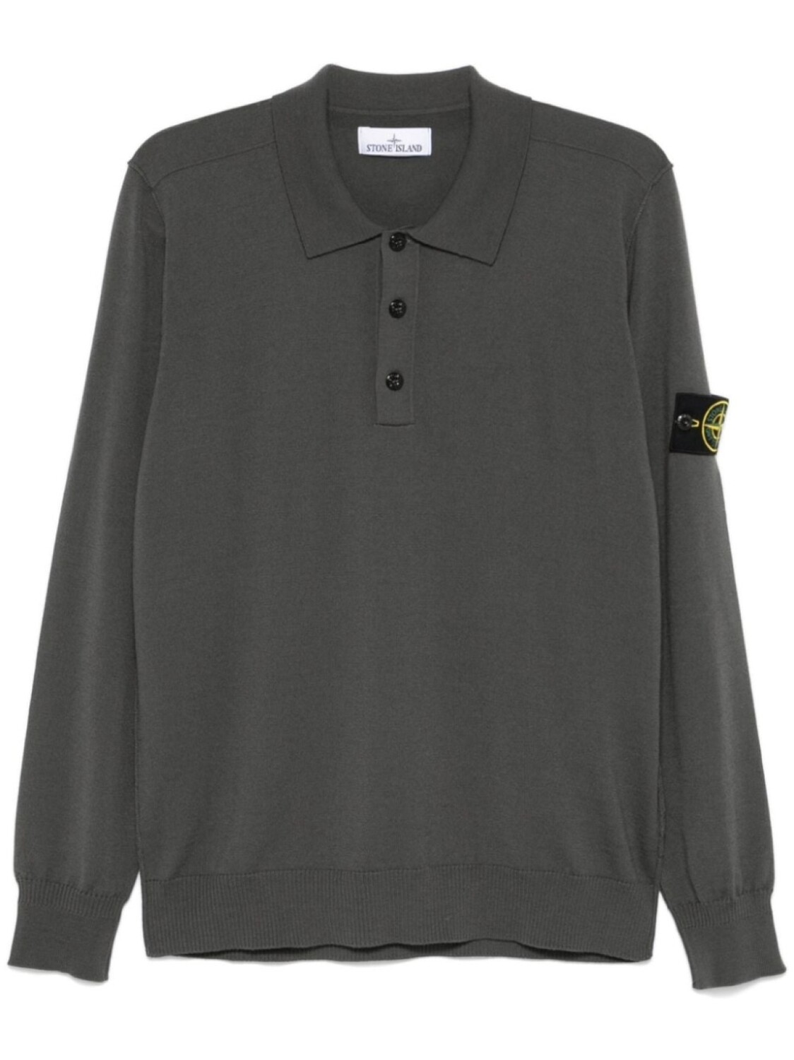 

Stone Island рубашка поло с нашивкой Compass, серый