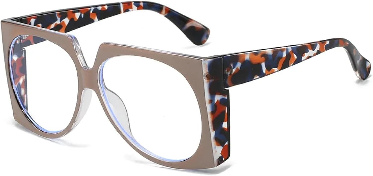 

Винтажные большие солнцезащитные очки неправильной формы для женщин и мужчин в стиле панк, популярные, в крупной оправе, роскошные, с защитой от УФ-излучения UV400 TYUVIVO, Coffee Clear