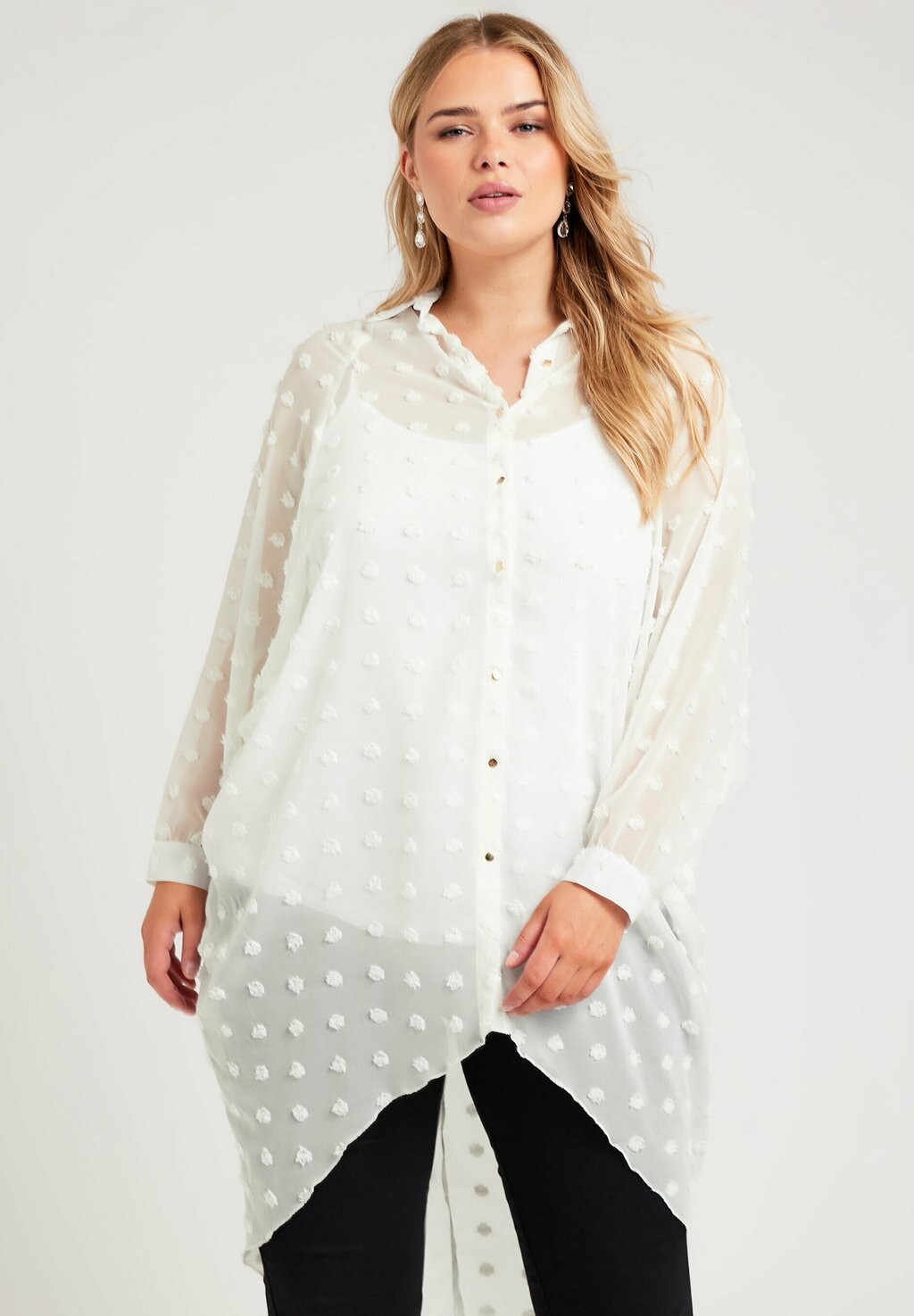 

Блузка на пуговицах BATWING SLEEVE Yours Clothing, белый