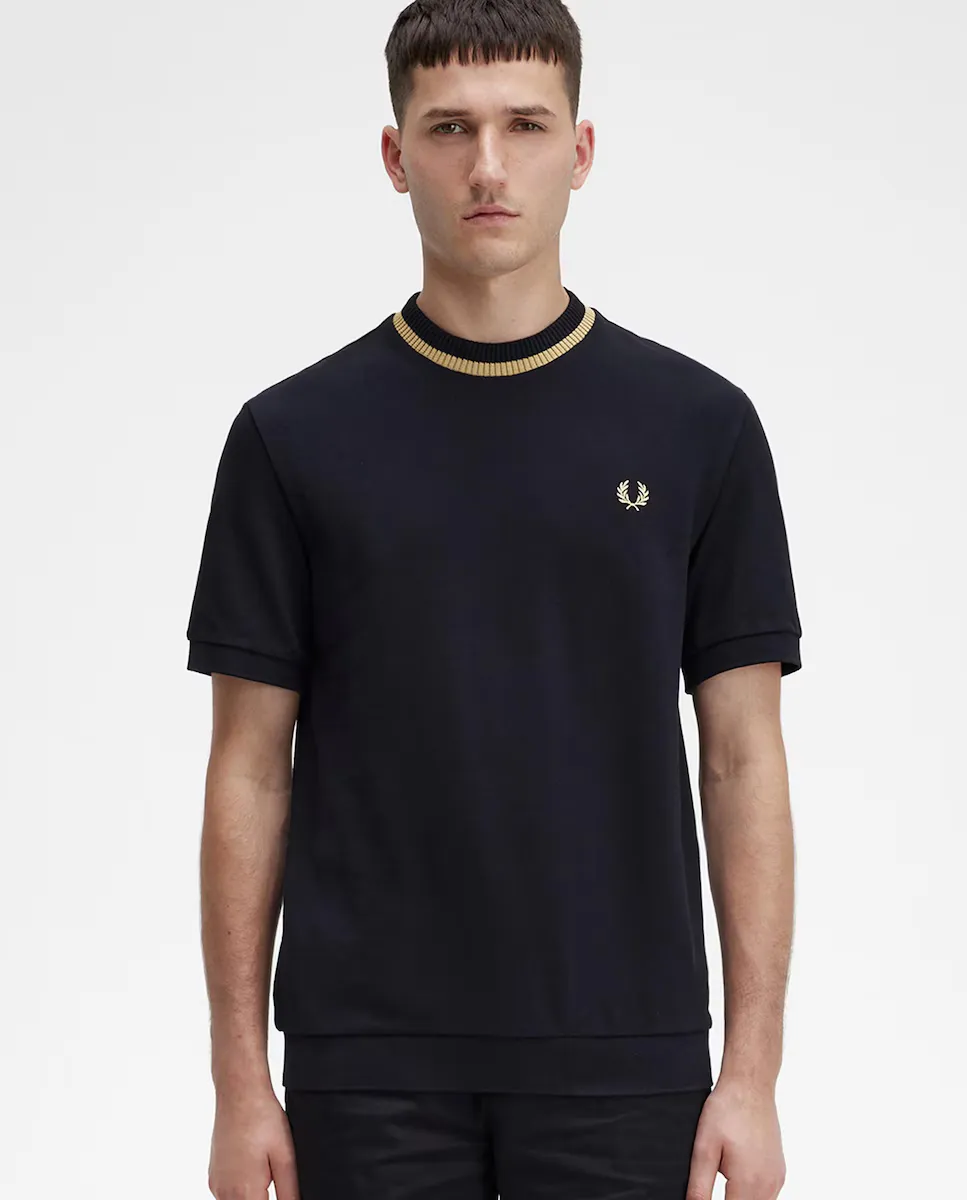 

Мужская футболка с короткими рукавами и круглым вырезом Fred Perry, черный