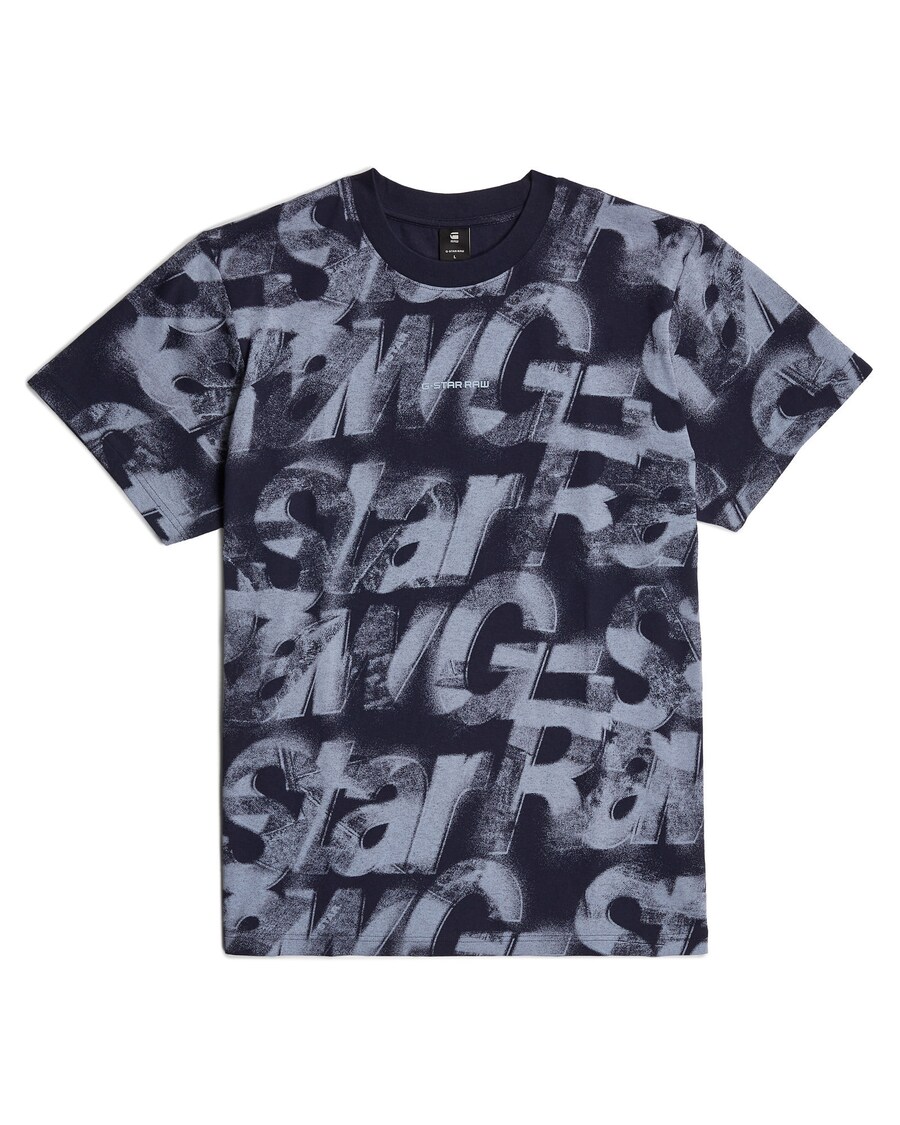 

Рубашка G-STAR Letters, цвет marine blue/Dusty blue