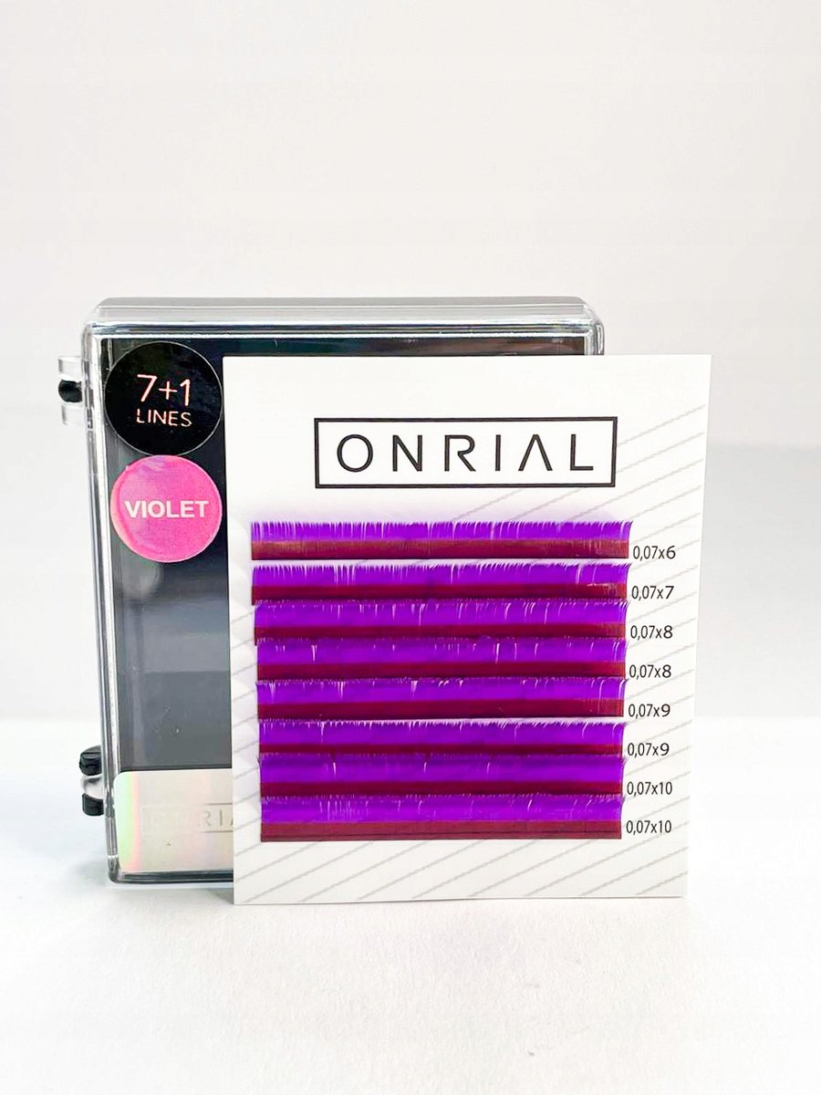 

Цветные ресницы для наращивания микс L 0,07 мм 6-10 Фиолетовый ONRIAL Inne