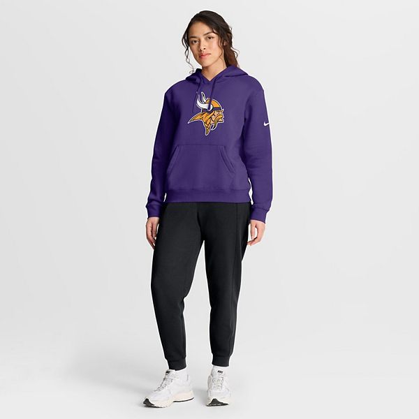 Женская фиолетовая толстовка Minnesota Vikings Club Fleece с капюшоном Nike — фото 4