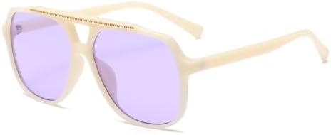 

Модные солнцезащитные очки в стиле ретро с двойным лучом, солнцезащитные очки Ocean Sheet с защитой от УФ-излучения, простой повседневный стиль MTZJH, Off White Purple