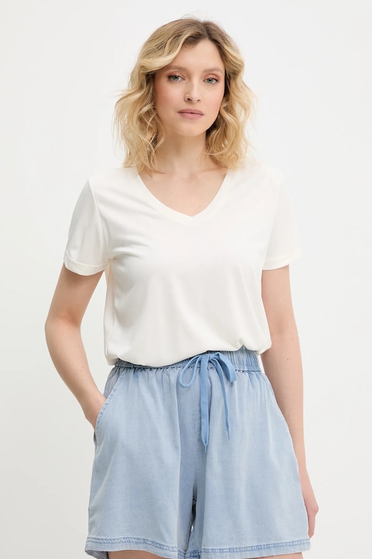 

Футболка с модалом Answear.Lab, бежевый