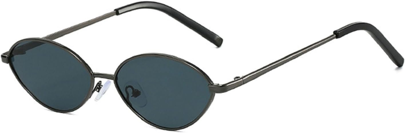 

Ретро-солнцезащитные очки «кошачий глаз» для женщин и мужчин, металлические солнцезащитные очки, женские солнцезащитные очки с градиентным переходом цвета, узкие солнцезащитные очки mincl, Grey Black