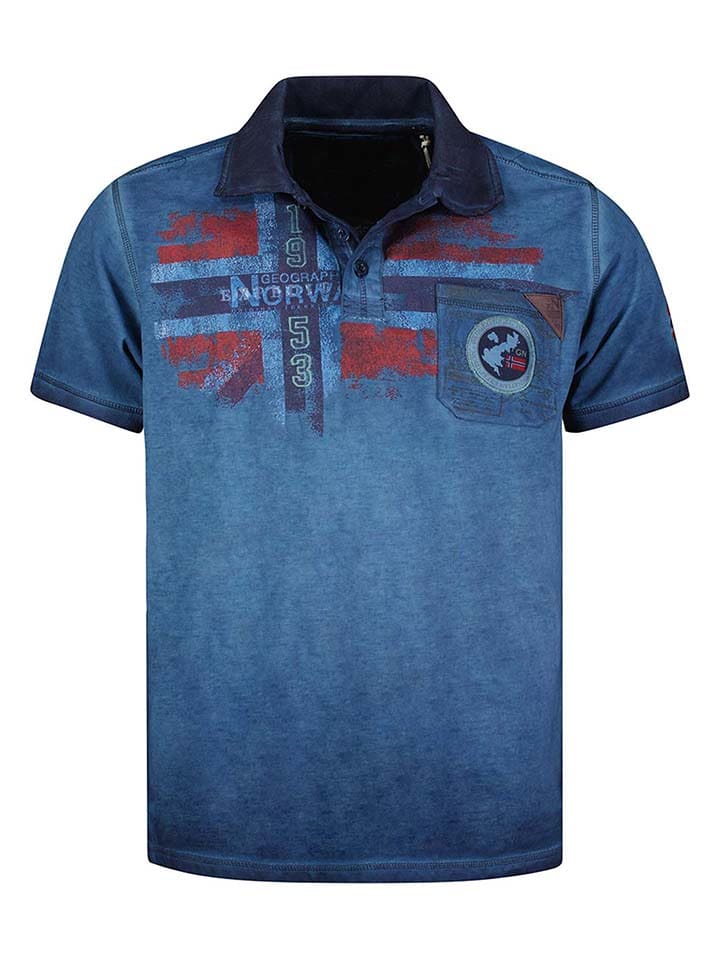 

Рубашка-поло Geographical Norway, синий