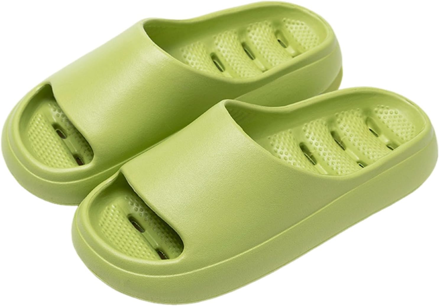 

Тапочки-подушки для женщин и мужчин, быстросохнущие, для душа, ванной комнаты, с нескользящей толстой подошвой, ультрамягкие, пляжные сандалии Generic, зеленый