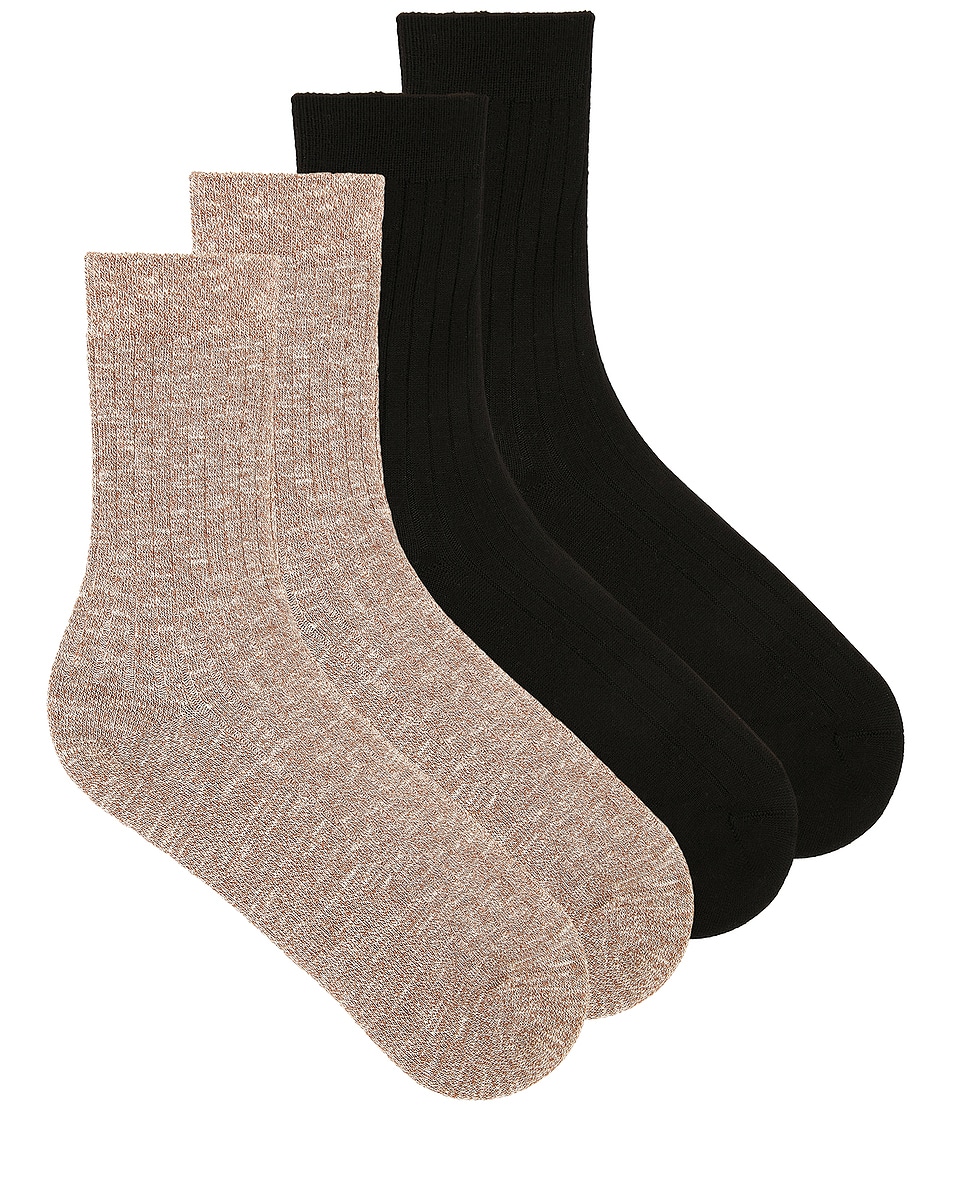 

Унисекс носки Lifestyle 2 пары Wao, Black and Marled Beige