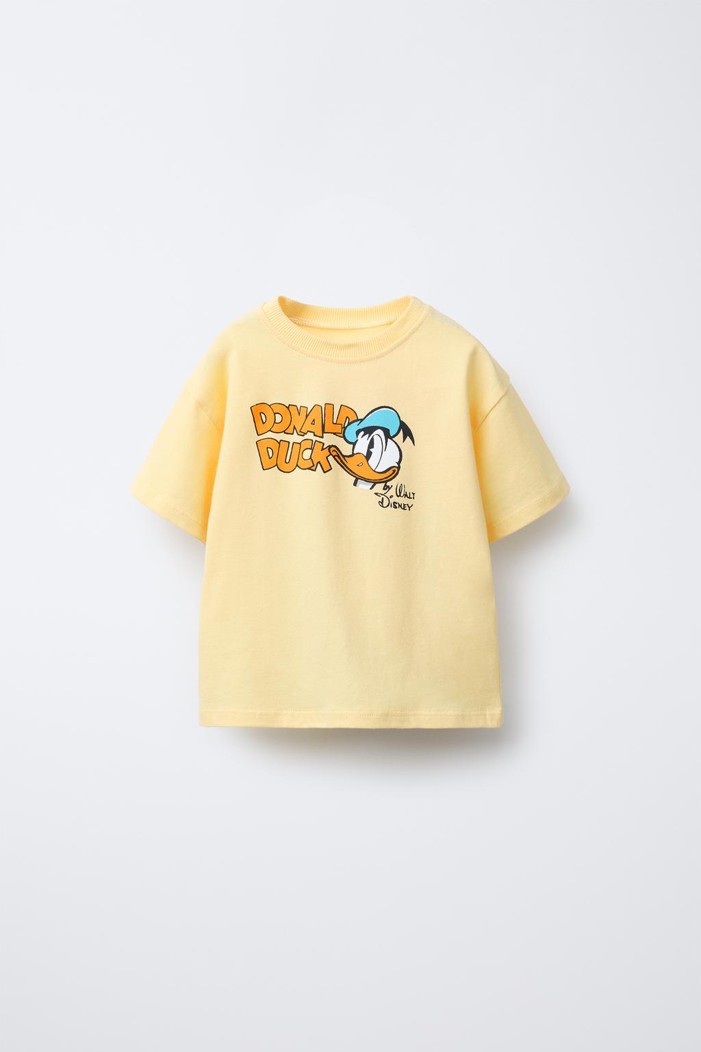 

Футболка с принтом "дональд дак" disney ZARA, желтый