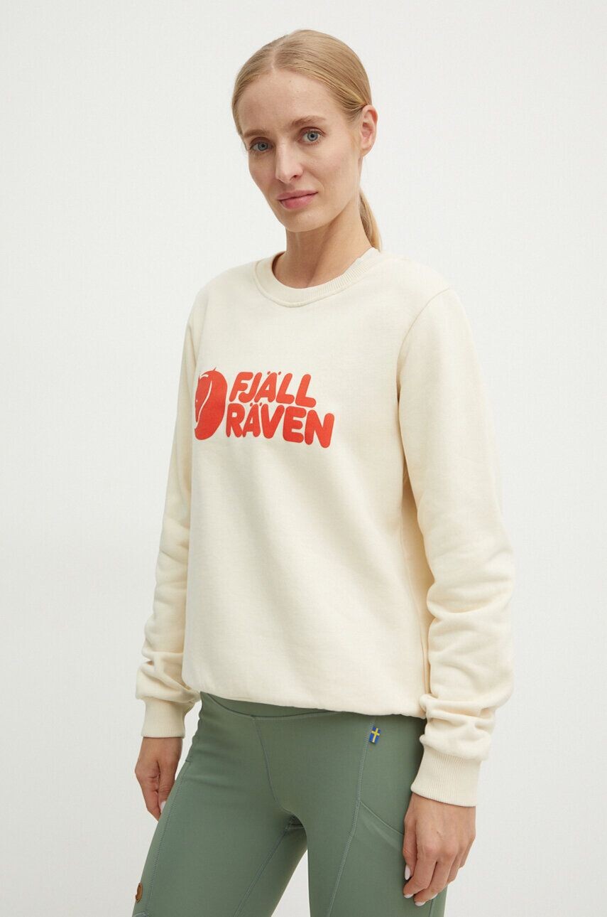 

Спортивный свитшот с логотипом Fjällräven Fjallraven, бежевый