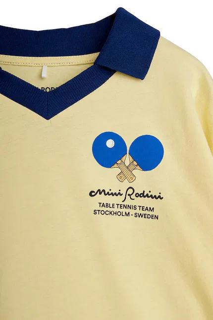 Худи детское с принтом Table tennis Mini Rodini, желтый — фото 4