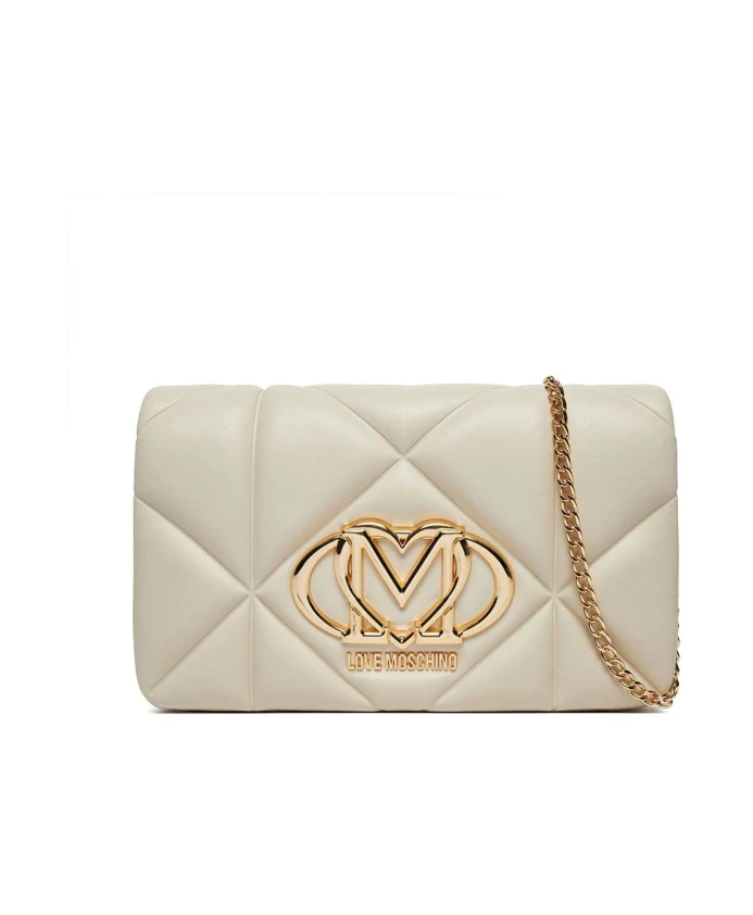 

Небольшая сумочка из искусственной кожи с магнитной застежкой. Love Moschino, бежевый