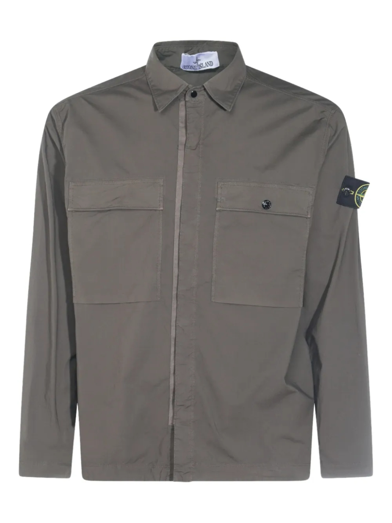 

Рубашка с накладными карманами Stone Island, серый
