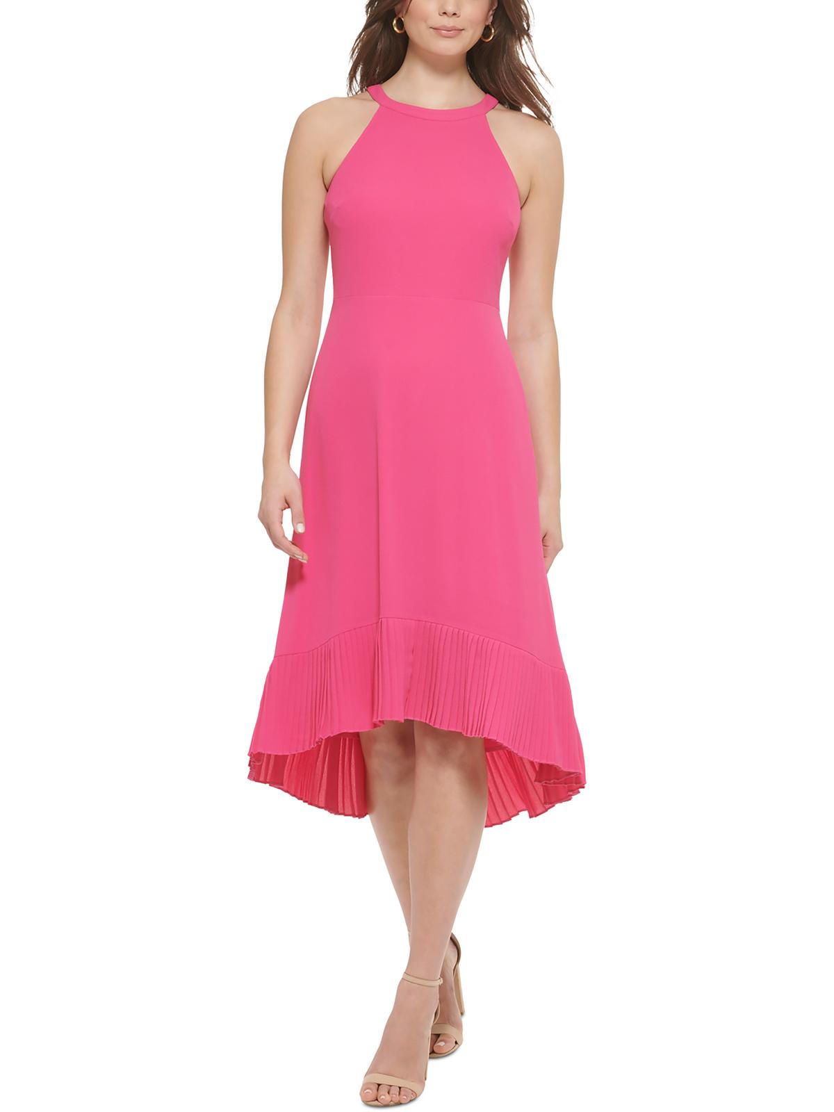 

Женское плиссированное платье миди длины «чай» Kensie Dresses, розовый