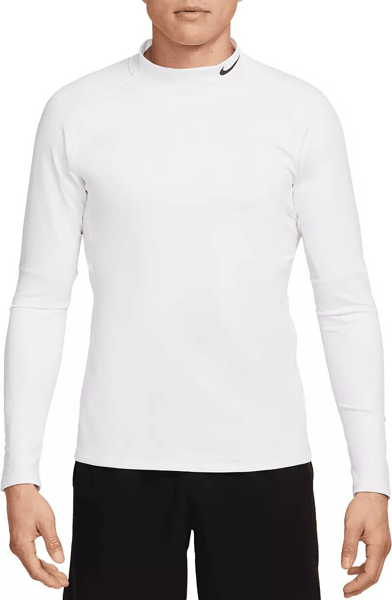 

Мужская рубашка с теплым воротником и длинными рукавами Nike Pro Dri-FIT, белый