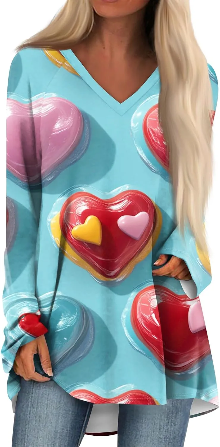 

Женская блузка с V-образным вырезом и длинным рукавом