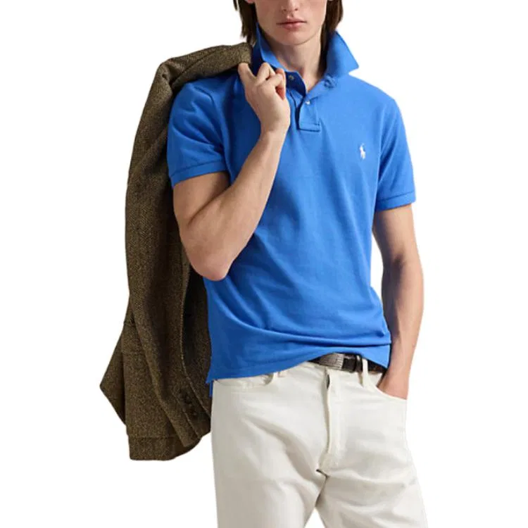 Поло мужское синее Polo Ralph Lauren, Blue — фото 4