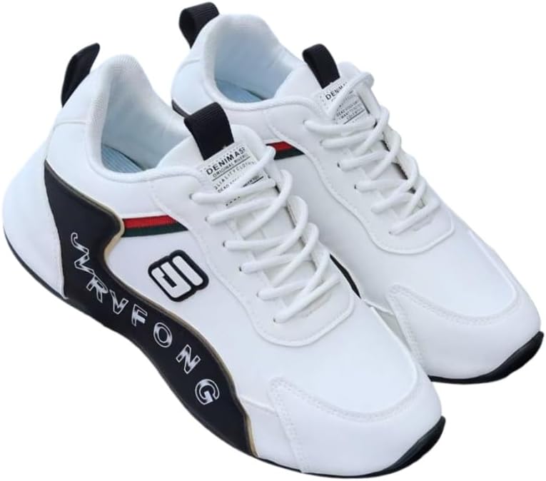 

Модные кожаные мужские повседневные спортивные кроссовки. Удобная и приятная для кожи внутренняя подкладка. Подходят для бега и тренировок Clolinde, белый/черный