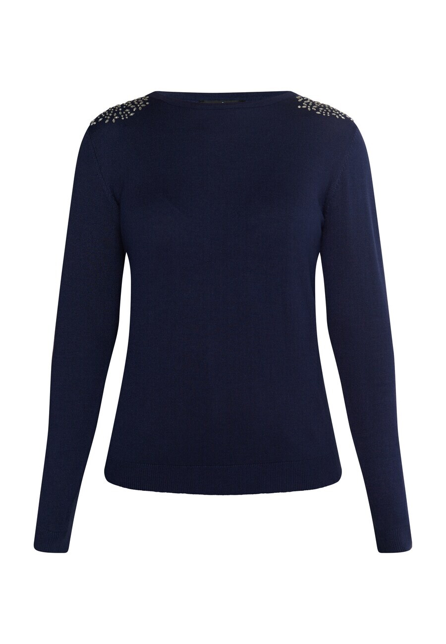 

Тонкий вязаный свитер usha BLACK LABEL Sweater Nowles, морской синий