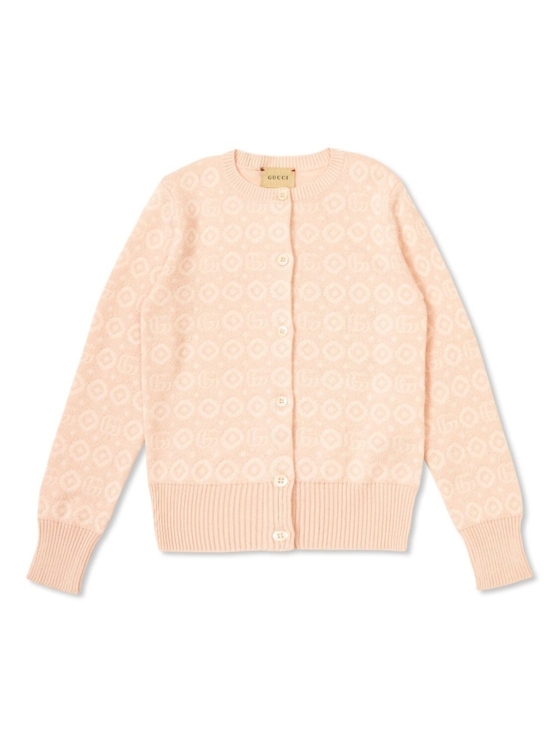 

Gucci Kids кардиган с двойным G-образным узором, розовый