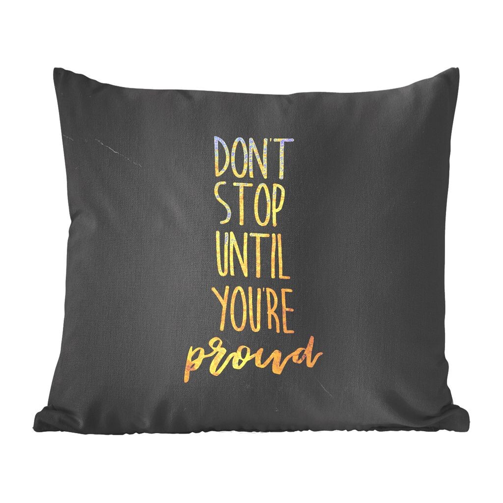 

Декоративная подушка MuchoWow Диванная подушка Декоративная подушка для гостиной 60 x 60 см Quote - Pride - Золото - Мрамор - Чехол на подушку - Хлопчатобумажная ткань - Декоративные наволочки