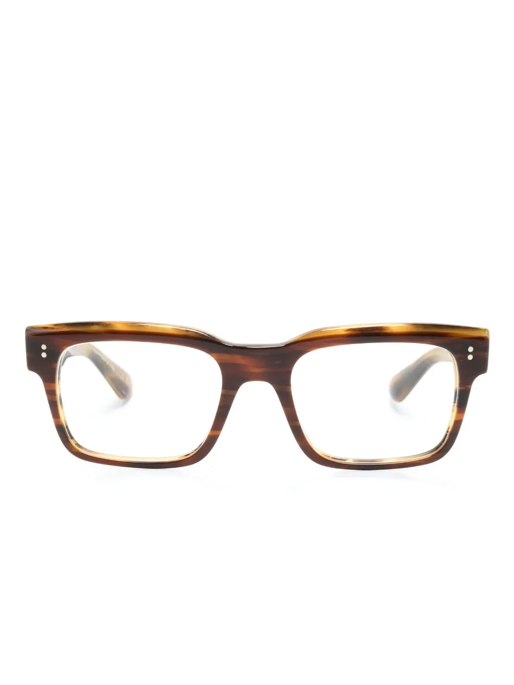 

Очки в квадратной оправе черепаховой расцветки Oliver Peoples, коричневый