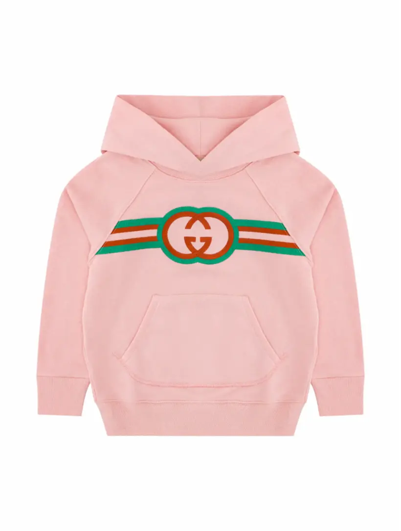 

Хлопковое худи Interlocking G Gucci, розовый