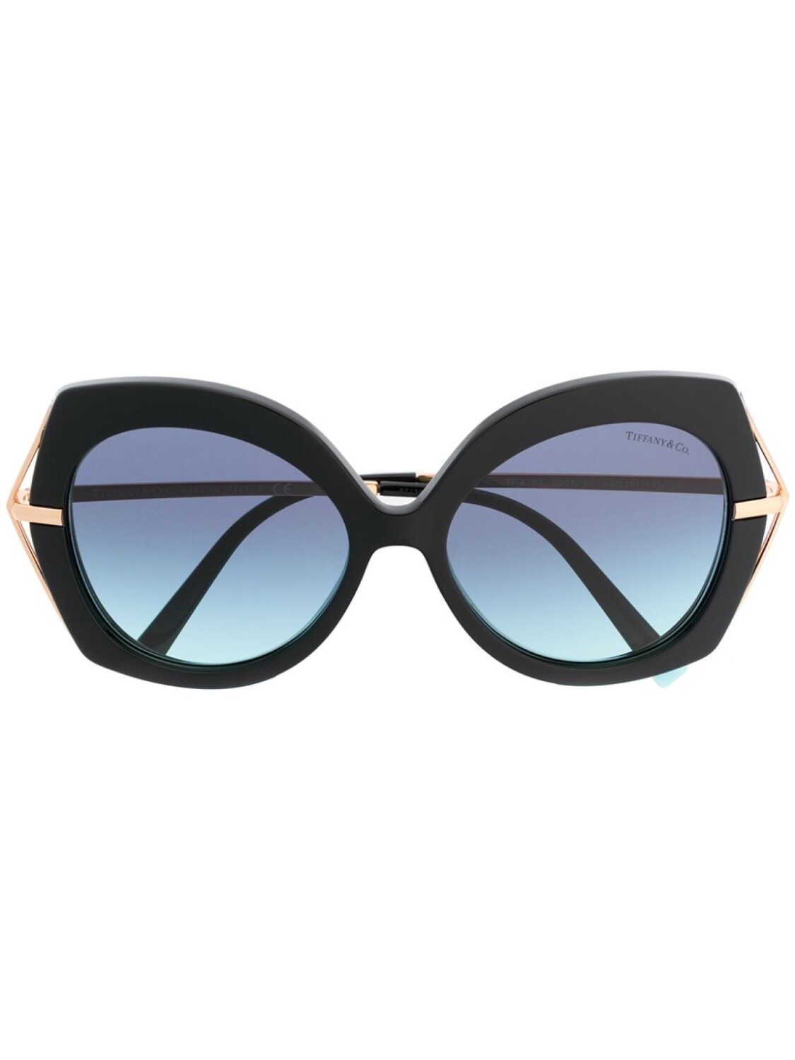 

Tiffany & Co Eyewear солнцезащитные очки в массивной оправе, черный