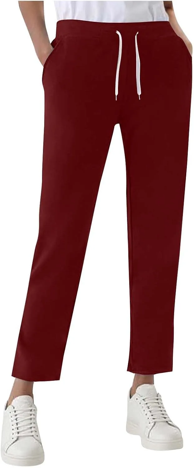 

Женские спортивные штаны с поясом на шнурке и карманами