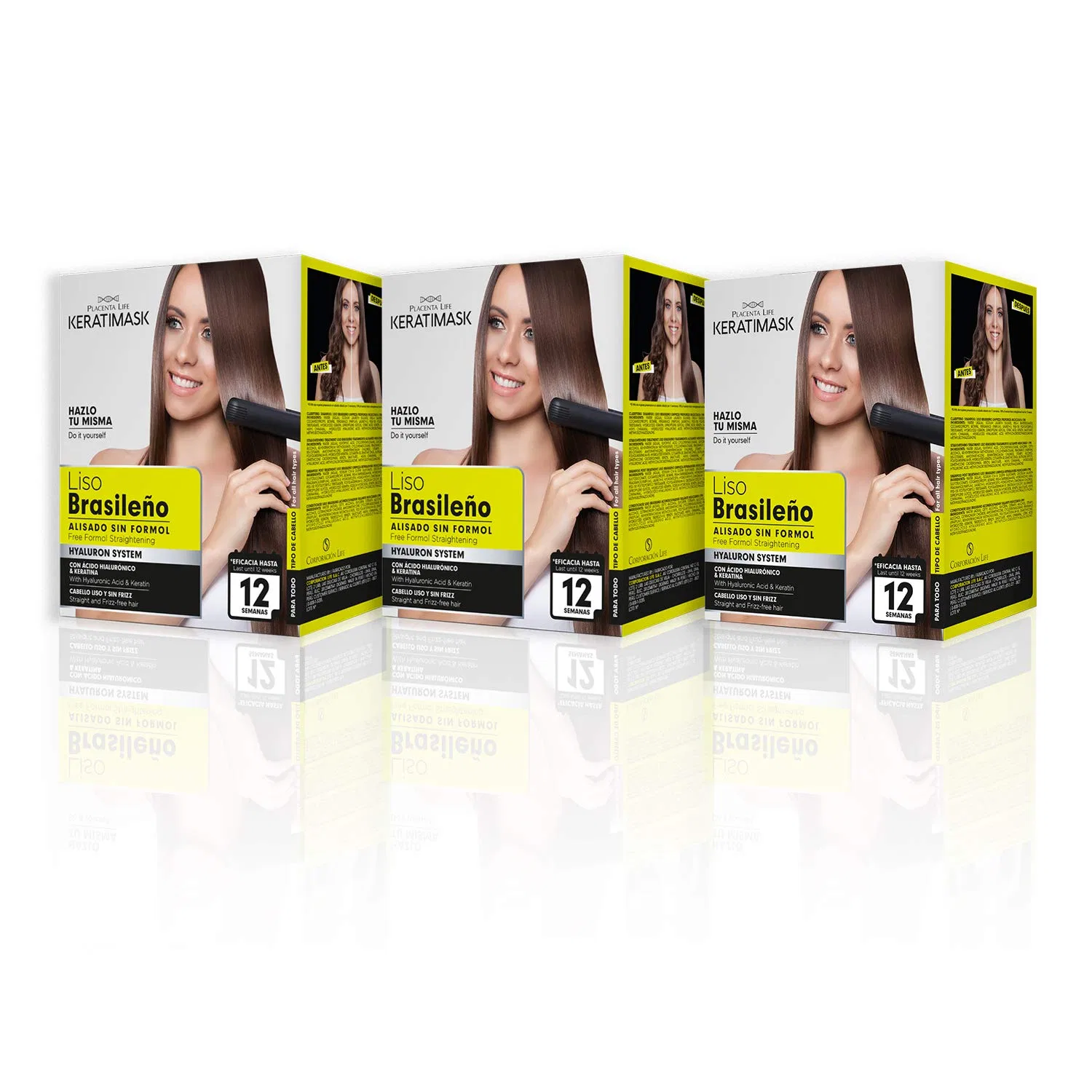 Набор для бразильского выпрямления волос «KERATIMASK» от PLACENTA LIFE Placenta Life Keratimask