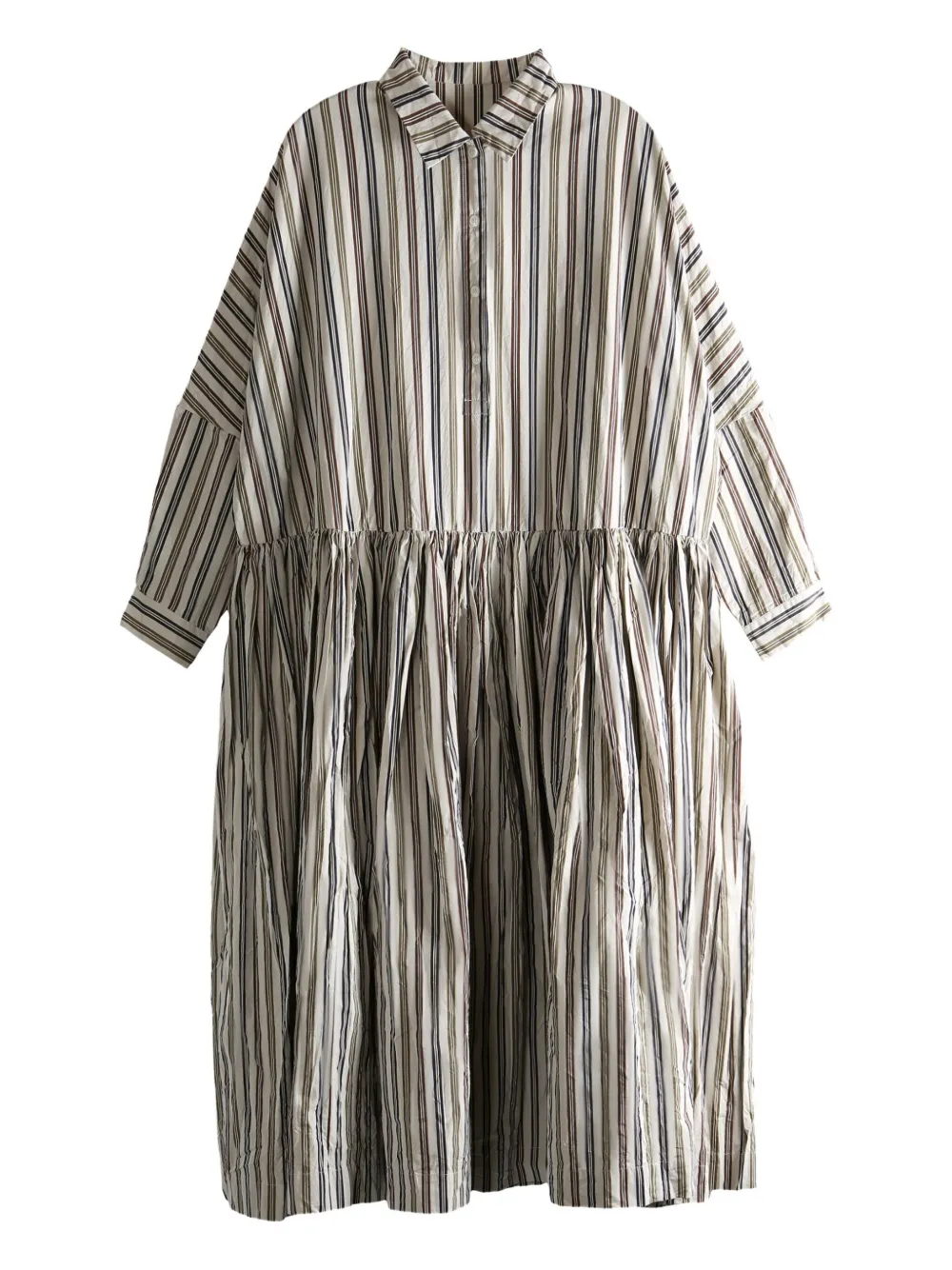 

Saint Roch striped gathered midi dress Casey Casey, нейтральный