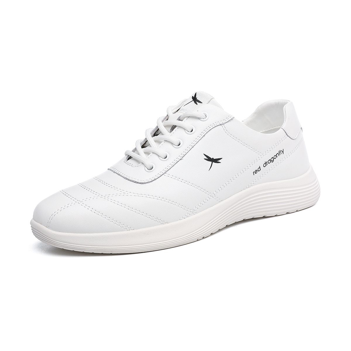 

RED DRAGONFLY Кроссовки кожаные, износостойкие и легкие, белые, мужские
