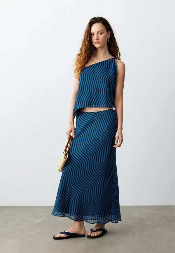 Подростковая длинная юбка Mango Kids, Blue — фото 2