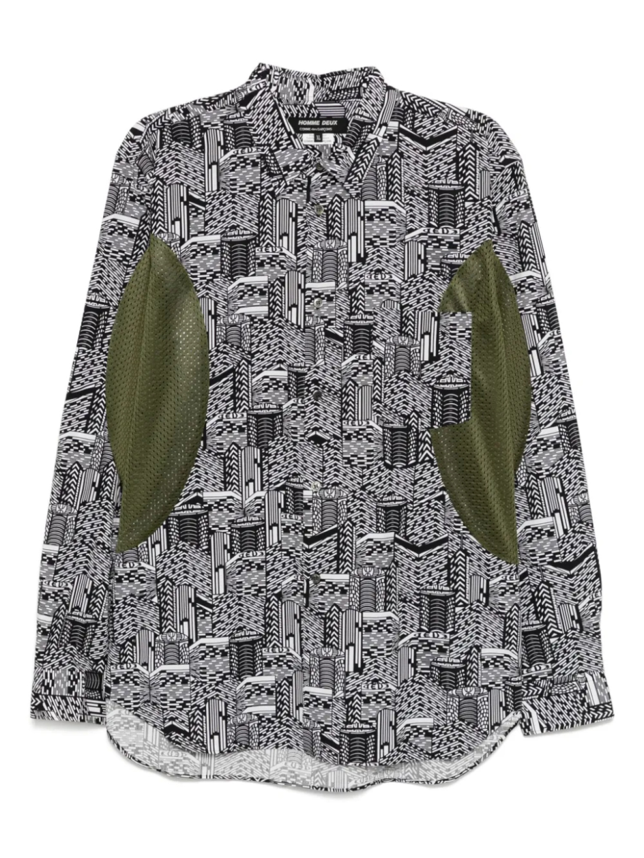 

Рубашка с абстрактным узором Comme des Garçons Homme Deux, черный